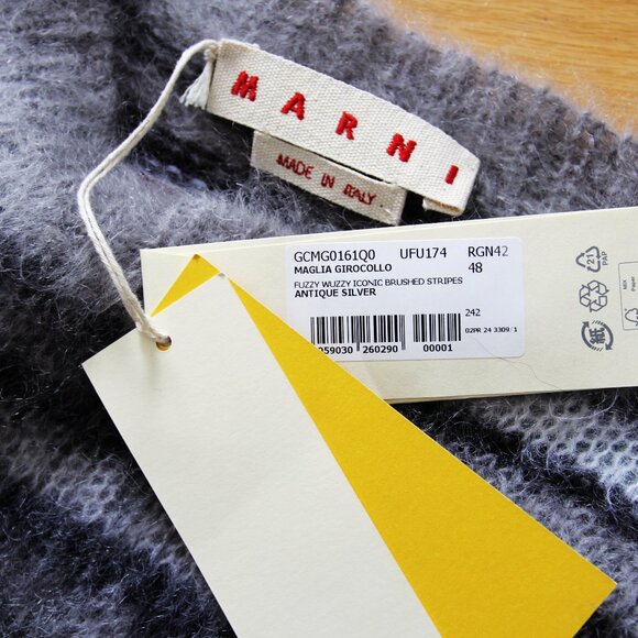 BNWT AW24 MARNI FUZZY WUZZY MOHAIR BRUSHED SWEATER 48 & 50 & 52 - Picture 8 of 16